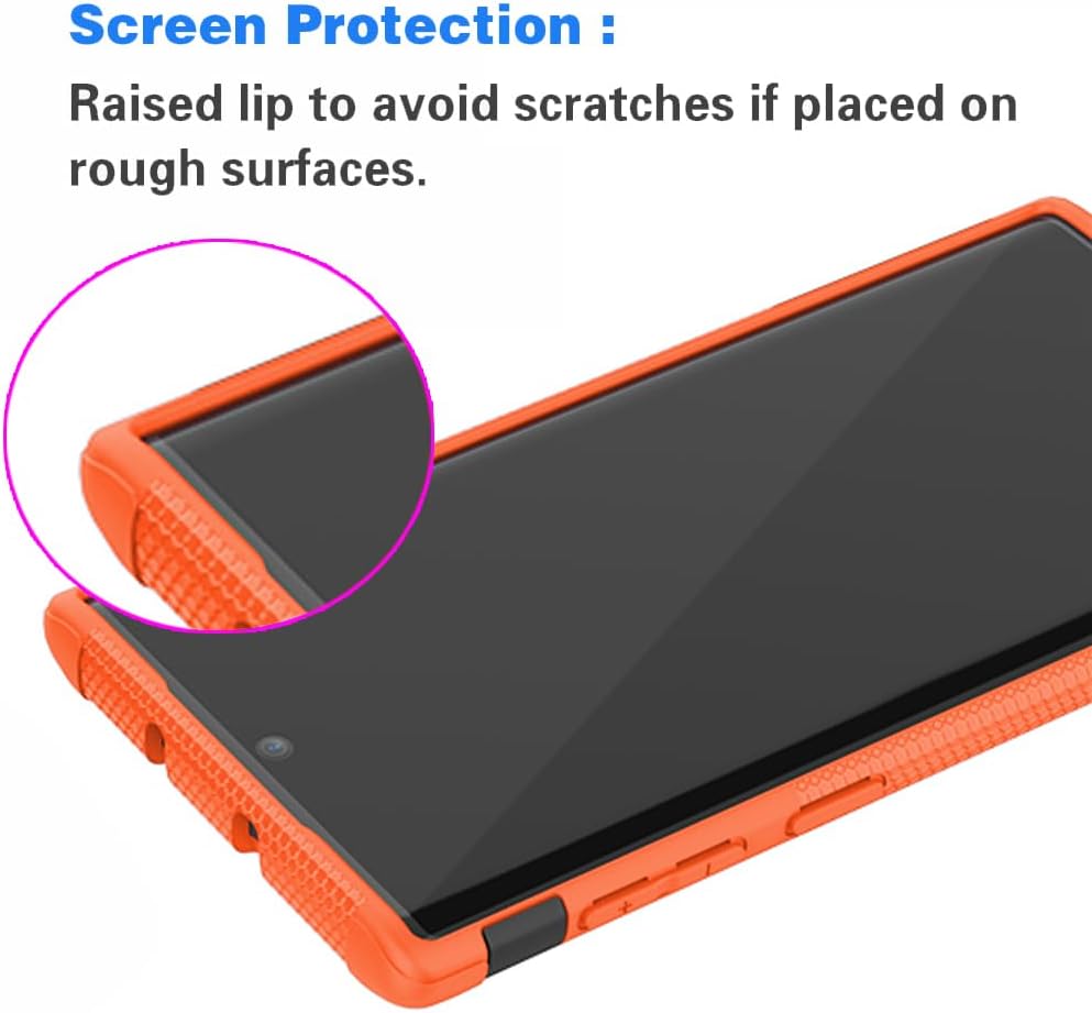 Asuwish Funda de teléfono para Samsung Galaxy Note 10 5G con protector de pantalla de vidrio templado y soporte delgado, híbrida, resistente, funda