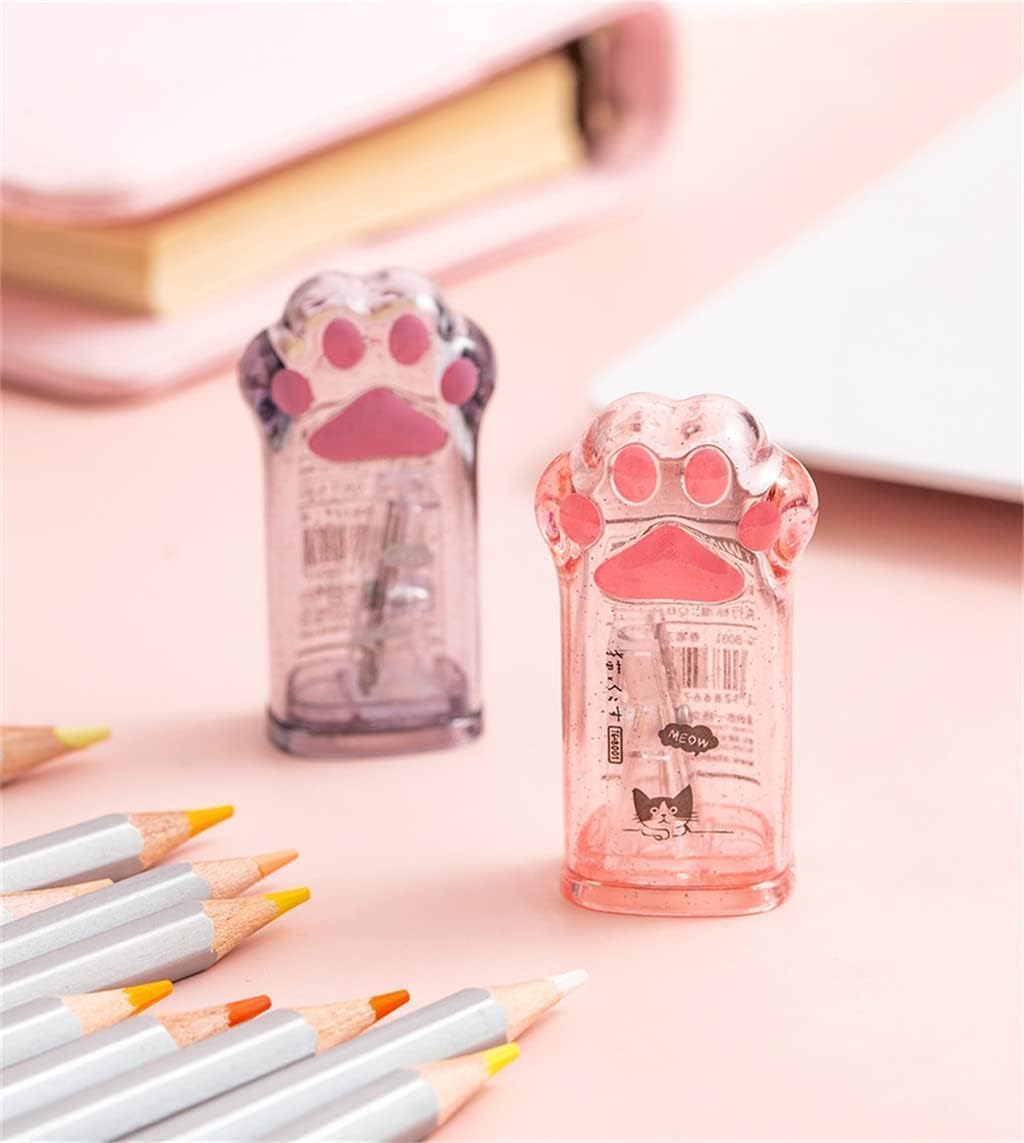 Lindo sacapuntas de pata de gato, suministros escolares kawaii, premio para estudiantes, regalo para niños, sacapuntas kawaii, suministros escolares