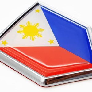 Overdecor Calcomanía de la bandera de Filipinas para parachoques (2 unidades) Overdecor Calcomanía de la bandera de Filipinas para parachoques (2 unidades)