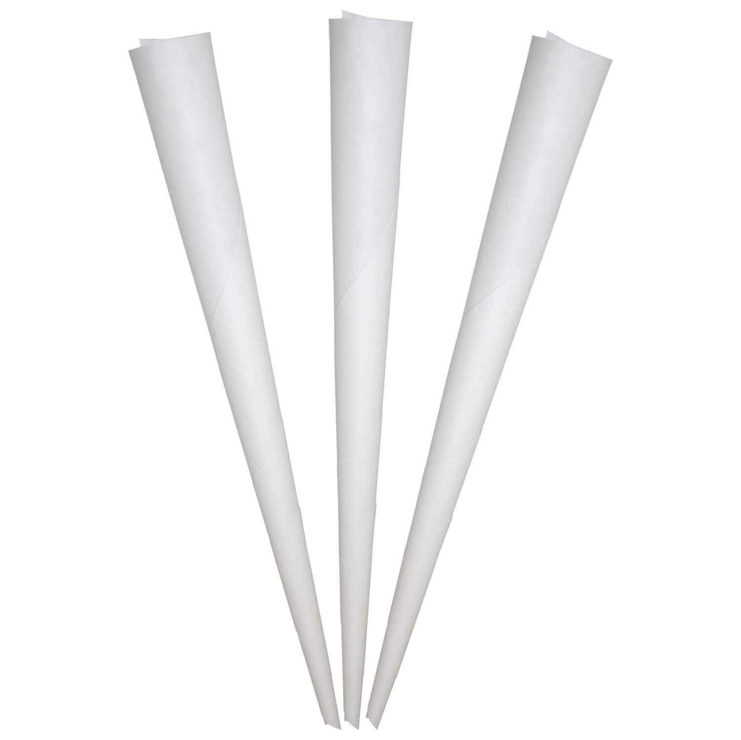 Conos de algodón de azúcar, paquete de 100 conos de algodón de azúcar. Conos de papel blanco y 100 tazas de cono de nieve de 6 onzas con 100 pajitas