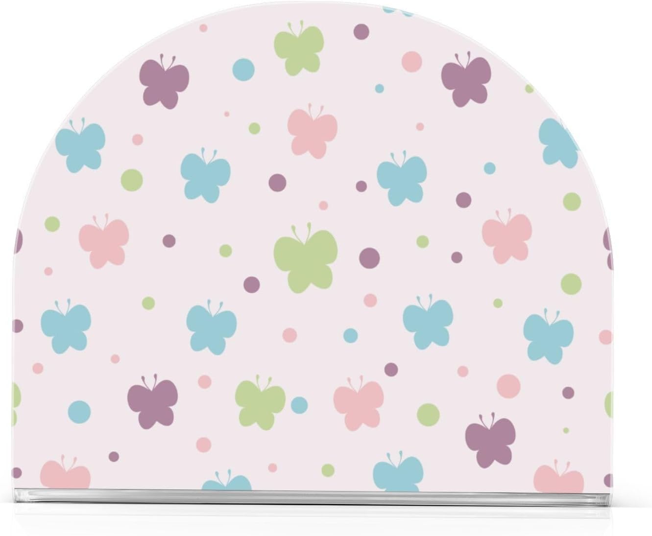 Napkin Holder Cute Bowknot Butterfly Napkin Holders for Tables, Clear Acrylic Napkin Holders Cocktail Napkin Holder for Kitchen Restaurant Bar Home