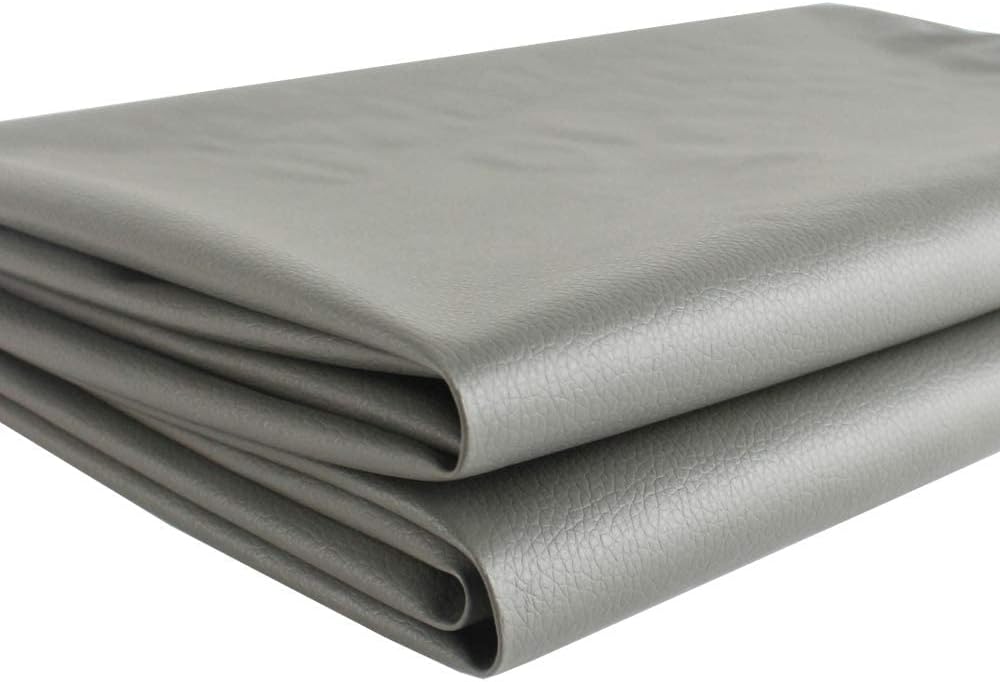 Tela marina de vinilo de cuero sintético, almohadillas interiores de repuesto para barcos y techos, más suave y duradera (48 x 55 pulgadas, gris)