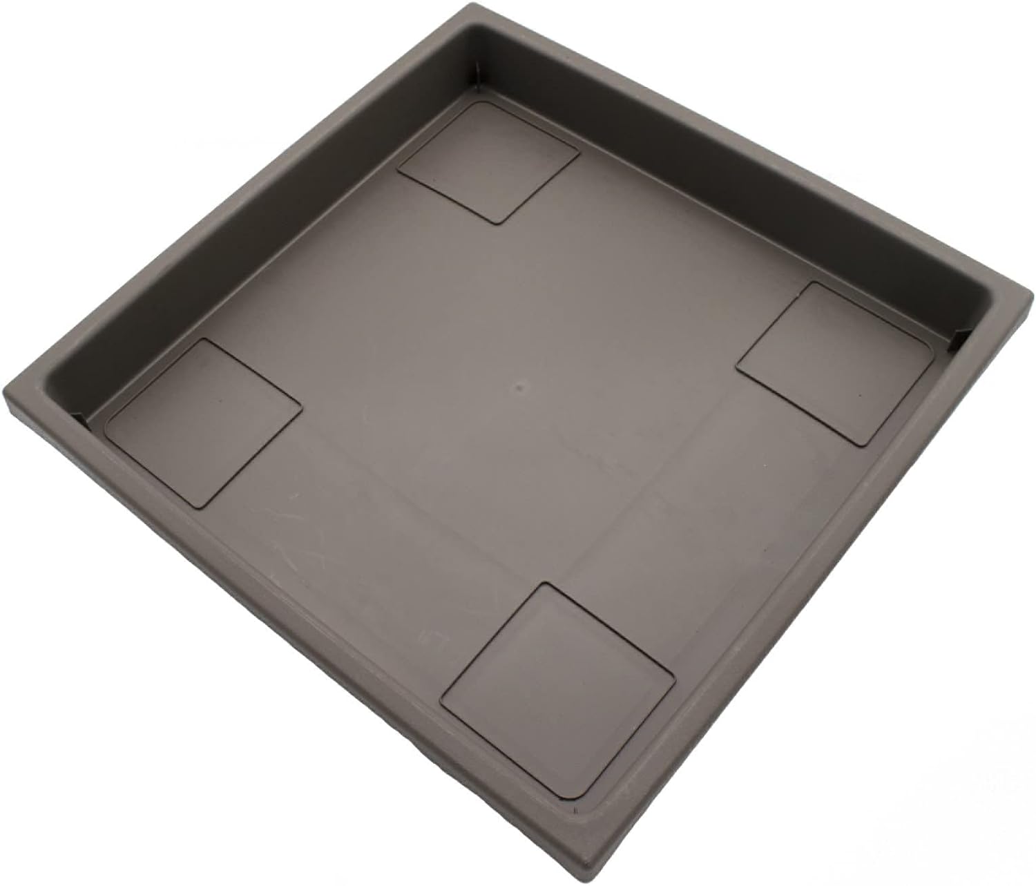 The HC Companies Plato cuadrado de plástico para plantas de 11 pulgadas, bandejas para plantas de interior y exterior para macetas, 11.38 x 11.38 x