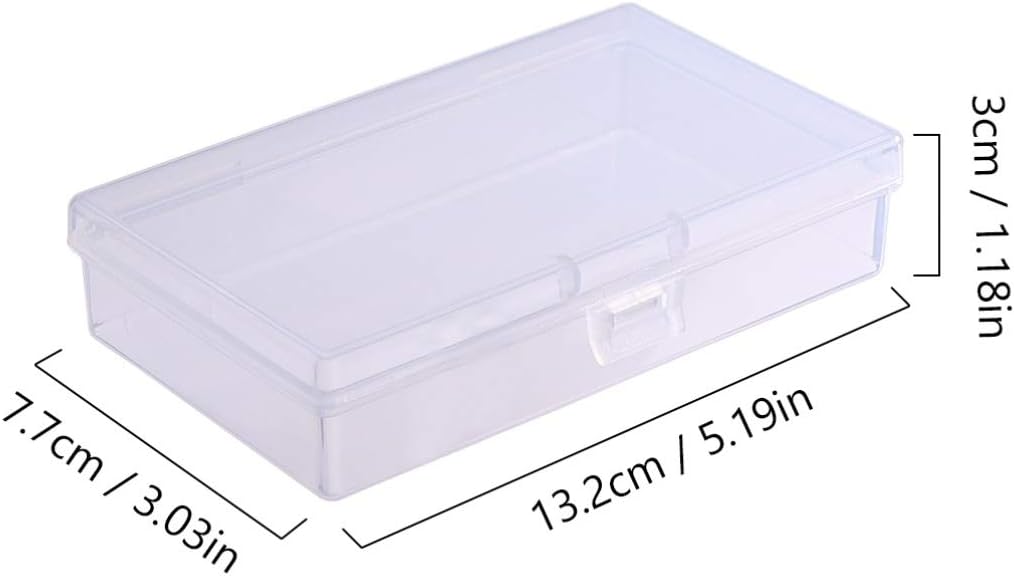 EXCEART Caja de almacenamiento rectangular de plástico transparente, caja de joyería transparente, contenedor práctico, contenedor de plástico para
