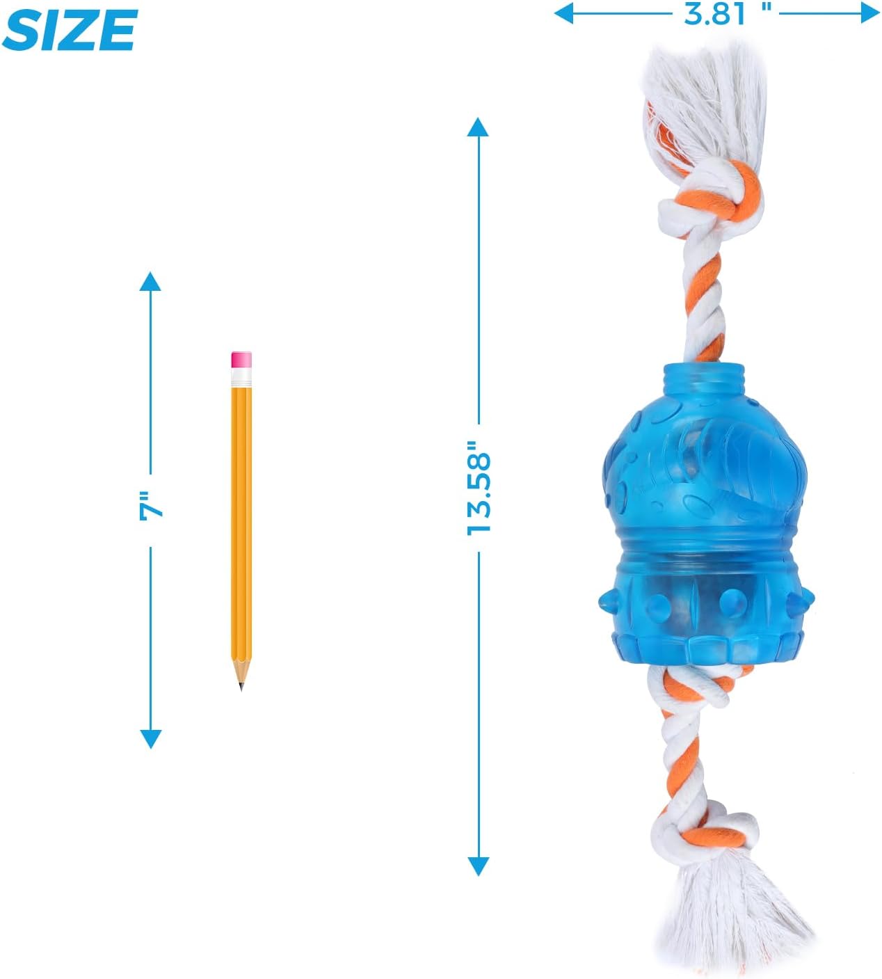 Tikaton Juguetes interactivos dispensadores de golosinas para perros, rompecabezas duradero para cachorros, cuerda de nudo, juguete para razas