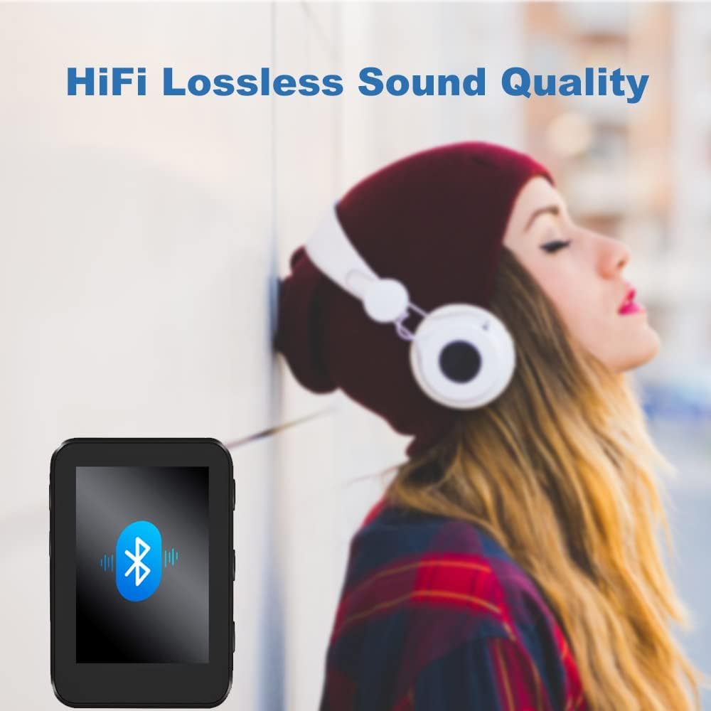 Reproductor de MP3, Hotechs HiFi 16GB reproductor de música con Bluetooth 5.0, con grabadora de vozvideovisor de fotoslibro electrónicoradio FM