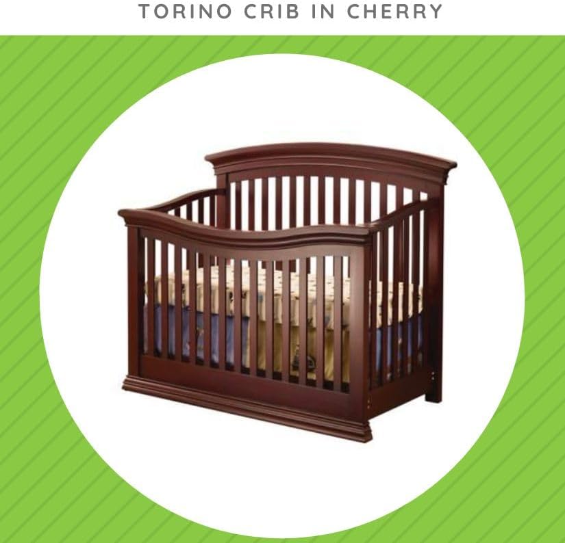 Kit de conversión de riel de seguridad para cama infantil 136 para cunas Sorelle  Ver descripción para la lista de cunas compatibles (cereza)