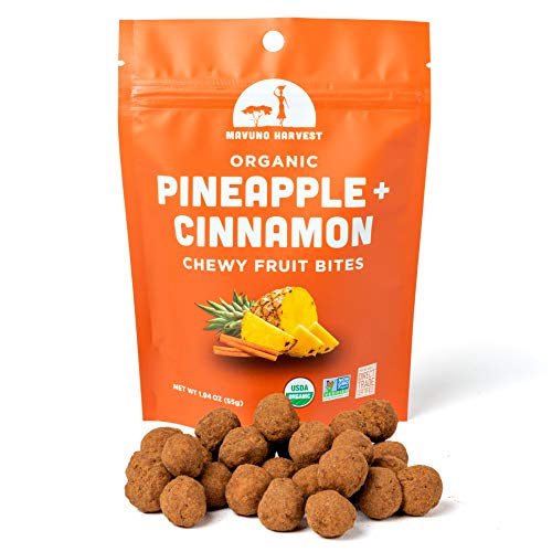 Mavuno Harvest Bocadillos de frutas orgánicas  Bocados de fruta masticables  Alimentos saludables para niños y adultos  De origen ético, sin OMG,