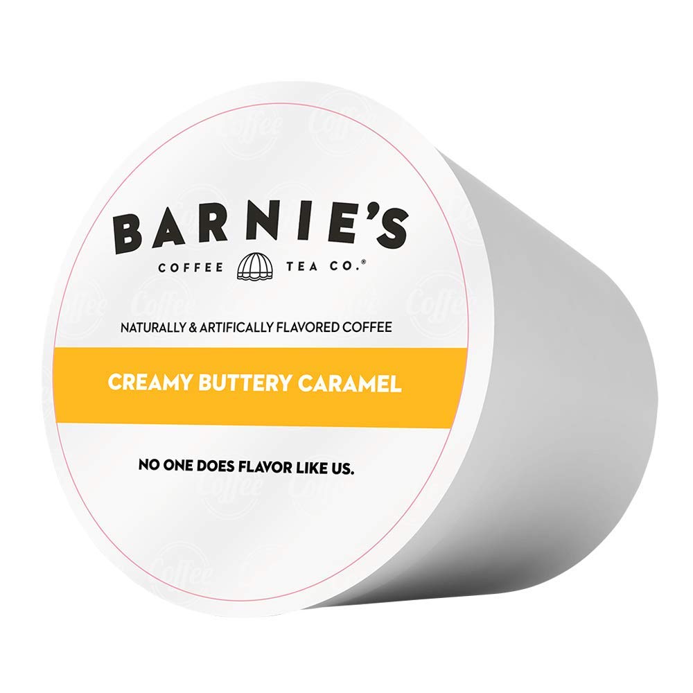 Barnie’s – Cápsulas de café cremoso con caramelo cremoso y suave, sin gluten ni grasa, café de tostado medio compatible con cafeteras Keurig, 100