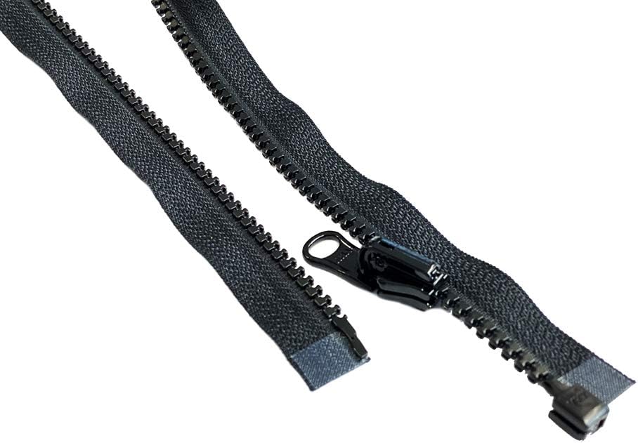 ZipperStop Venta al por mayor YKK  Vislon Jacket Zipper Reversible Slide YKK #5 Extremo de separación de plástico moldeado  Color BLCK Longitud