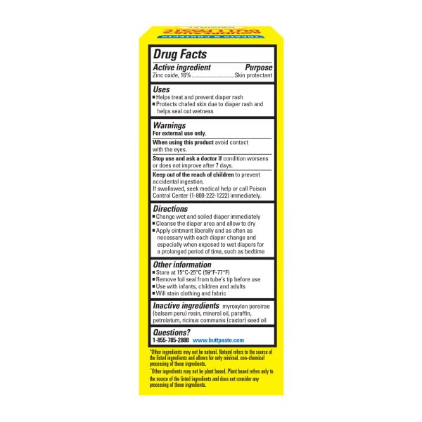 Boudreaux’s Butt Paste Crema original para la dermatitis del pañal, ungüento para bebé, tubo de 2 onzas, (paquete de 6)