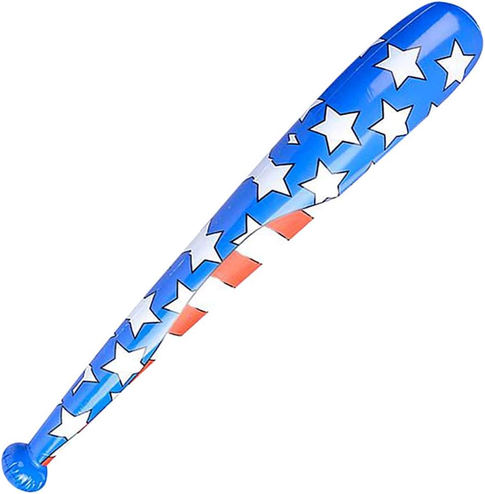 ArtCreativity Inflable de bate de béisbol con bandera estadounidense, juego de 3, accesorios de disfraz patriótico, decoración del 4 de julio y