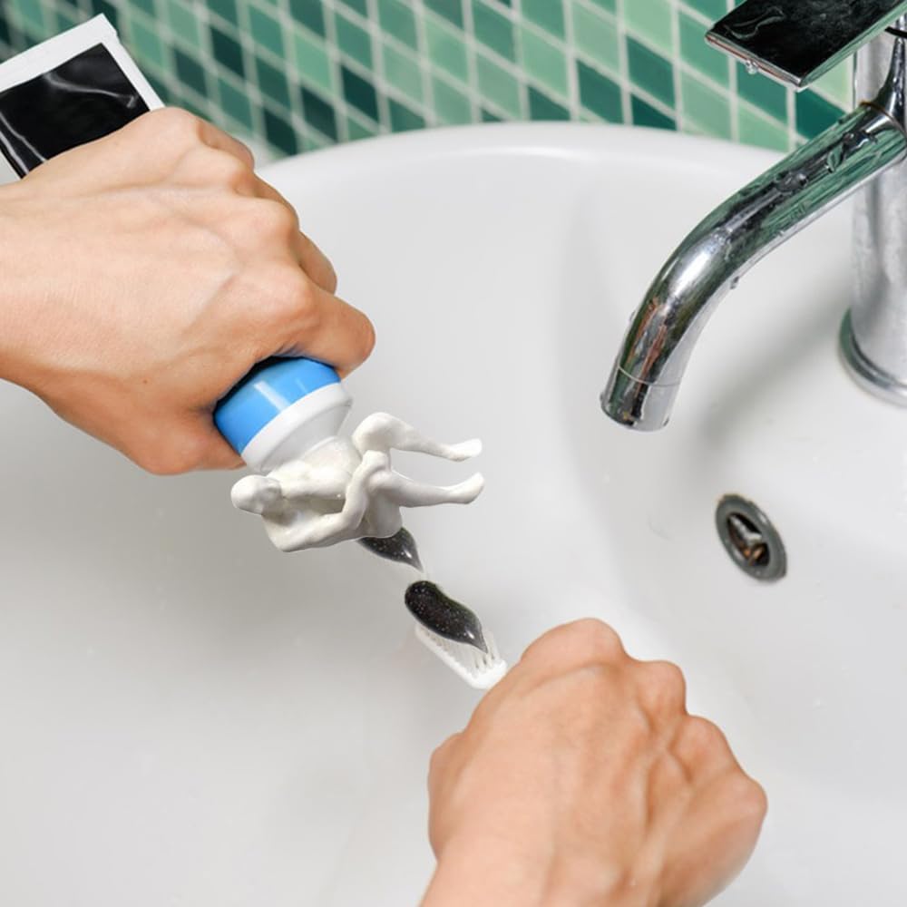 Trick Props – Dispensador de pasta de dientes divertido, tapas de pasta de dientes divertidas, fundas divertidas para exprimir pasta de dientes,