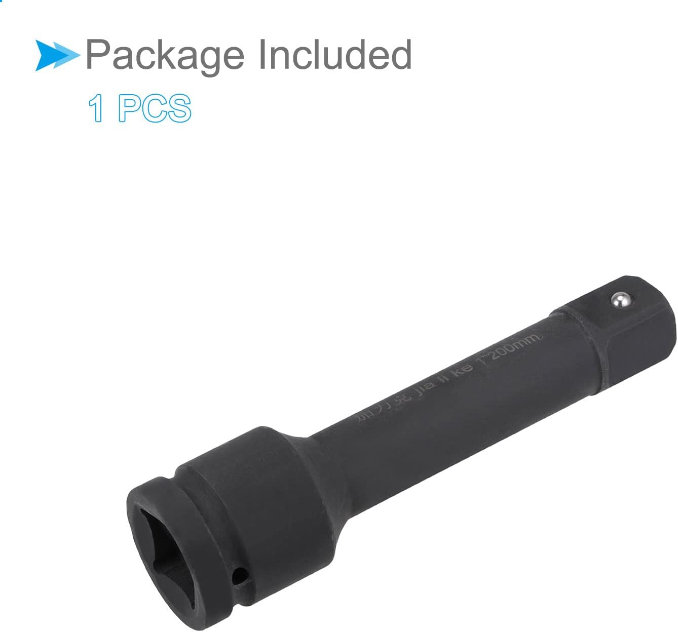 Barra de extensión de enchufe, unidad de 1 pulgada de longitud y 8 pulgadas de longitud, destornillador de impacto de acero CR-MO y herramienta de