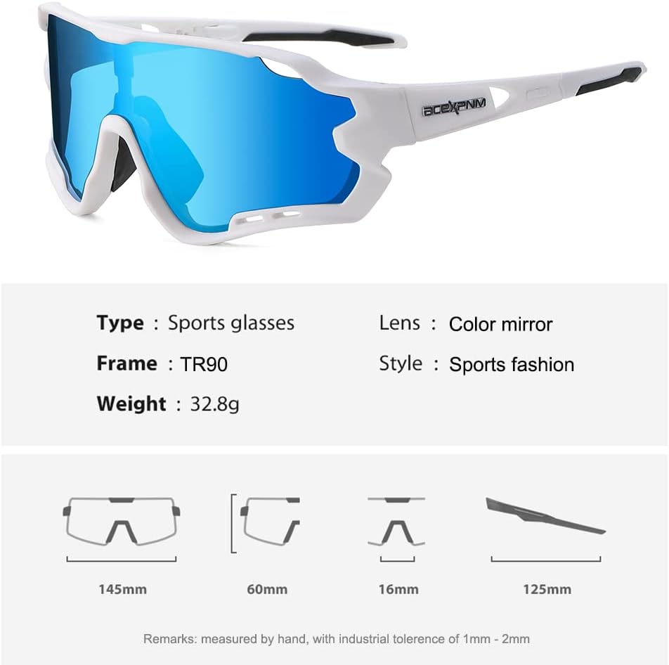 ACEXPNM Gafas de sol deportivas para hombres, mujeres, jóvenes, UV400, ciclismo, correr, pesca, conducción, béisbol, golf, gafas de sol