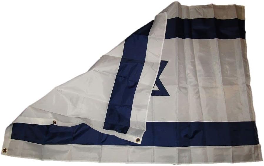 Bandera de nailon 300D de Israel bordada bordada de 6 x 10 pulgadas, resistente
