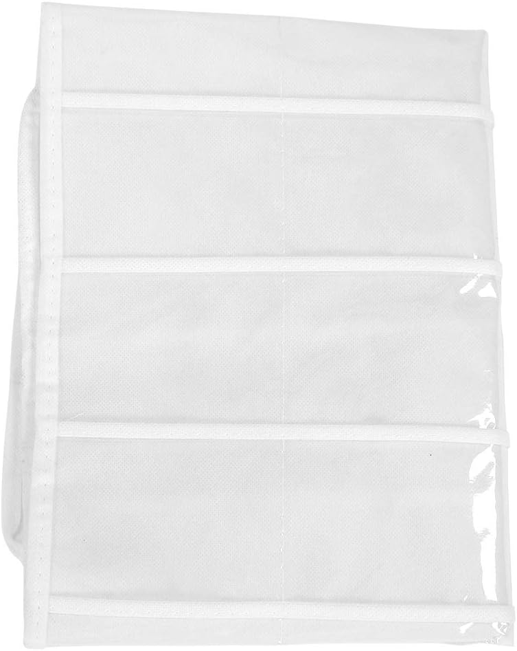 TOPINCN Organizador de joyas colgante de doble cara 72 rejillas de PVC transparente transparente colgar sobre la puerta bolsa de almacenamiento