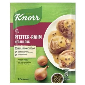 Knorr Fijar Medallones de Pfeffer Rahm (Medallones de Crema Pepper) 1.23 oz (1 ud) Knorr Fijar Medallones de Pfeffer Rahm (Medallones de Crema Pepper) 1.23 oz (1 ud)