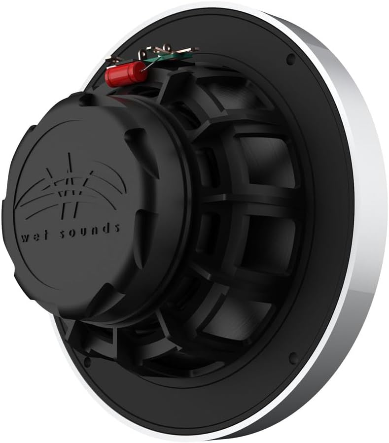 Wet Sounds WS-MC-20 Radio marina con 2 pares de sonidos húmedos Recon 6-S RGB LED 6.5 pulgadas 60 vatios RMS altavoces coaxiales con rejillas XS