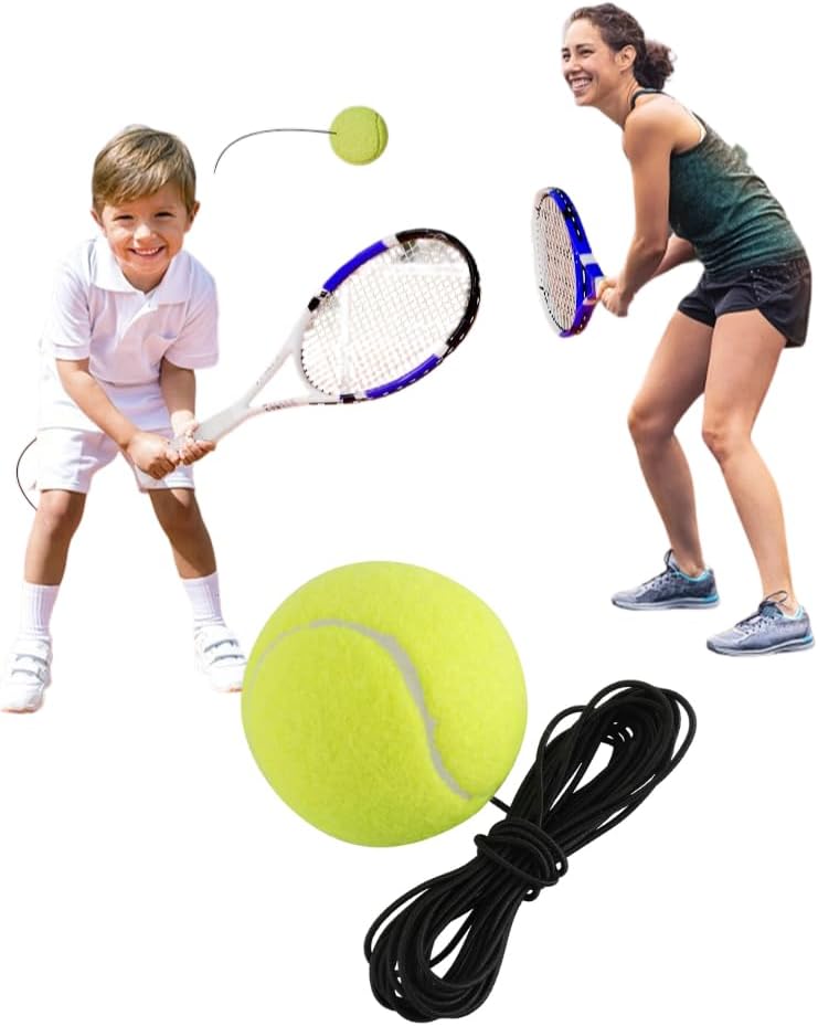 Entrenador de tenis Dispositivo de práctica de tenis, pelota de entrenamiento de tenis con cuerda para entrenador de tenis solo, principiante,