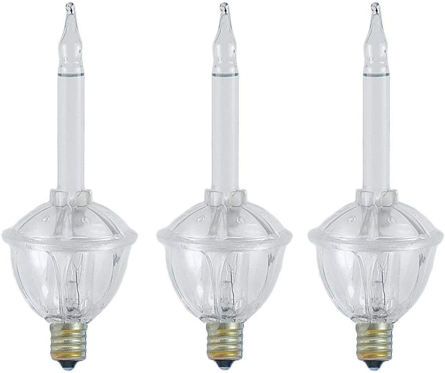 Novelty Lights Juego de luces navideñas tradicionales de 7 luces, líquido transparente, 7 pies