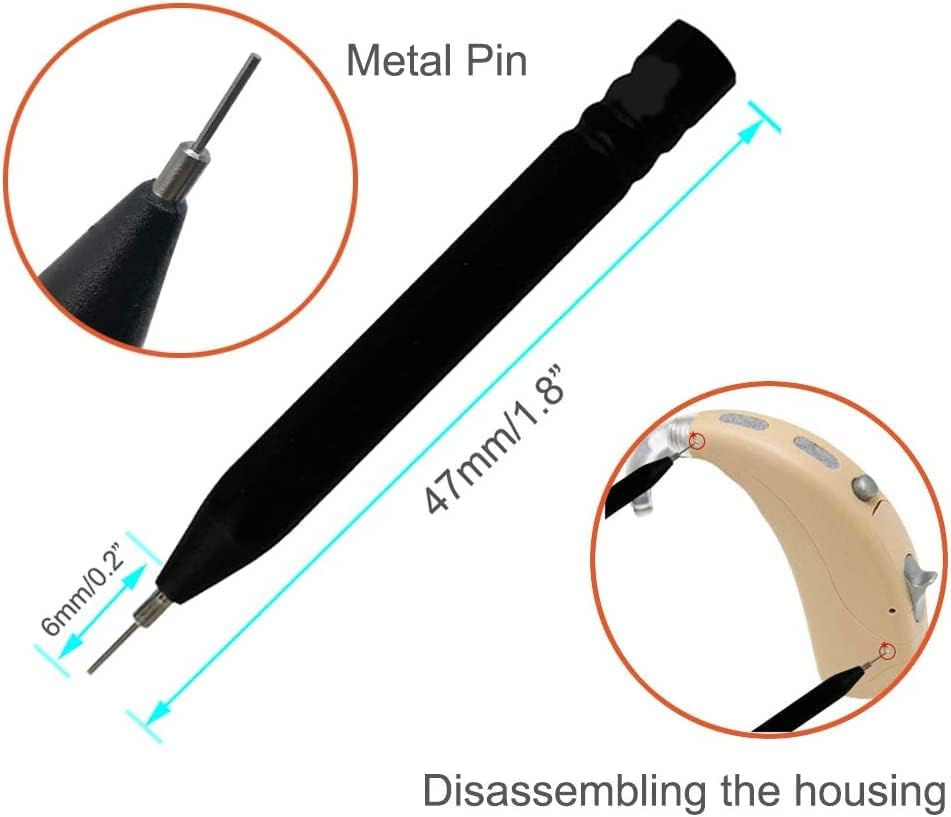 Kit de limpieza de audífonos de 13 piezas, herramientas de cepillo para amplificador auditivo con bucle de cera e imán, adecuado para auriculares,