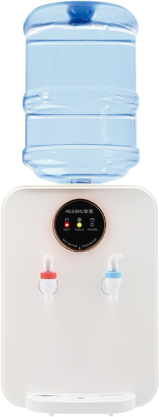 Dispensador de agua fría y caliente, dispensador de enfriador de agua para encimera de 5 galones, dispensador de agua de carga superior para el