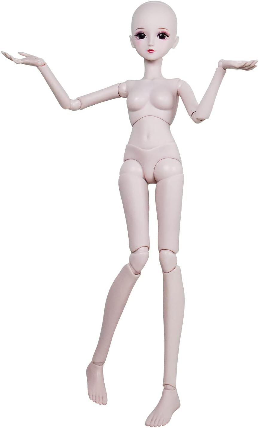 Proudoll 13 BJD Muñeca Cuerpo de Muñeca Personalizada 23.6 in 24 Pulgadas Bola articulada SD Muñecas Articuladas Articulaciones Mueve PVC DIY (Freya)