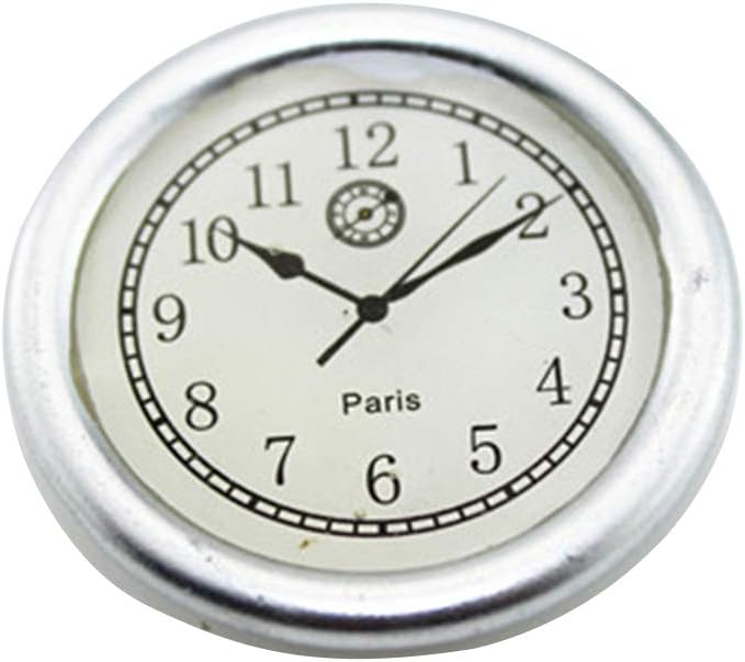 Reloj de pared redondo en miniatura de resina, accesorios de decoración de casa de muñecas, juguete blanco