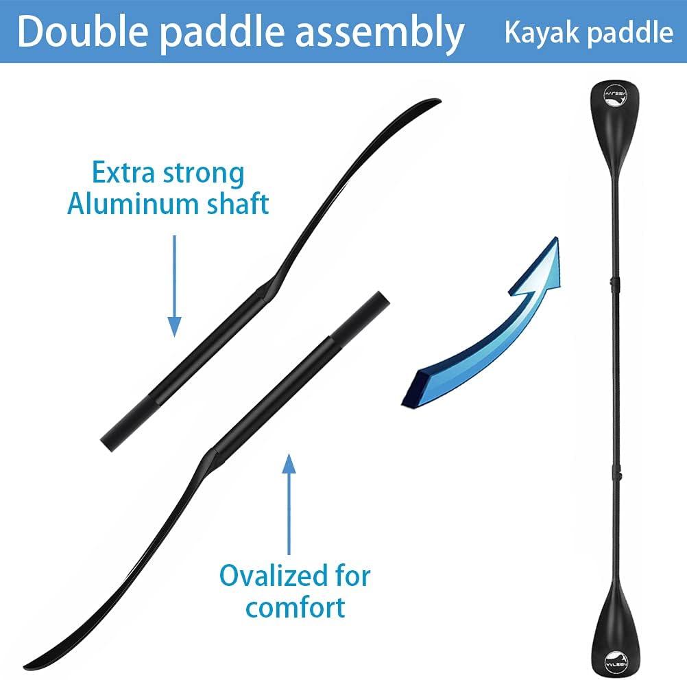 YVLEEN SUP Paddle Board Paddle,Stand Up Paddleboard Paddles Paletas de aluminio ajustable 4 piezas flotante Kayak Paddle,Paleta convertible