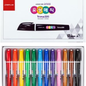 TRIMA 330 marcadores permanentes, 12 unidades, colores surtidos, punta redonda de 0.059 in, cuerpo ergonómico en forma de triángulo, color TRIMA 330 marcadores permanentes, 12 unidades, colores surtidos, punta redonda de 0.059 in, cuerpo ergonómico en forma de triángulo, color