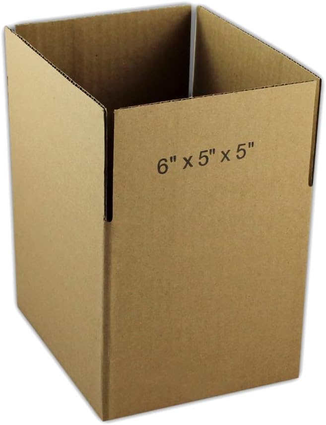 5 cajas de embalaje de cartón corrugado EcoSwift de 6 x 5 x 5 pulgadas, cajas de envío de mudanza, cajas de 6 x 5 x 5 pulgadas