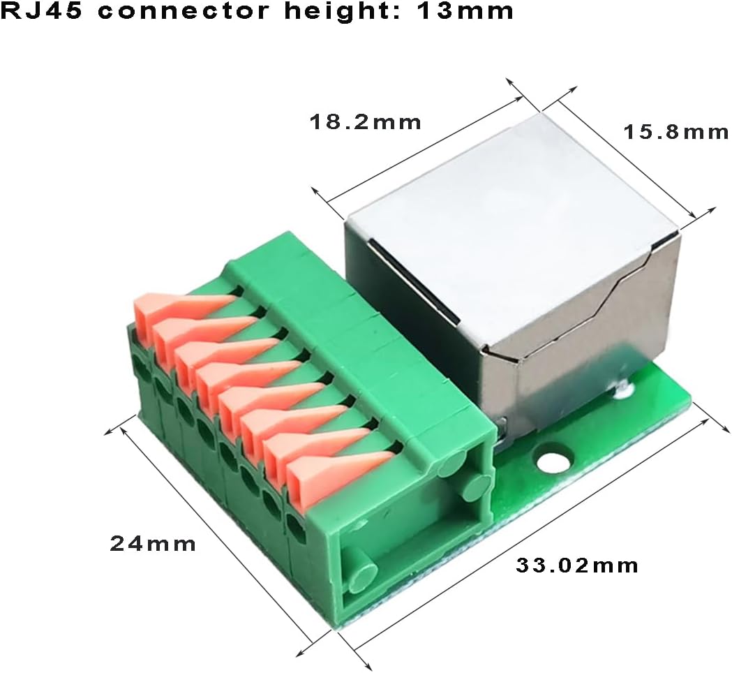 Terminal de conexión Ethernet RJ45 RJ45 8P8C hembra a 8 pines, adaptador de terminal de ruptura RJ45, tipo de prensa rápida RJ45, conector de