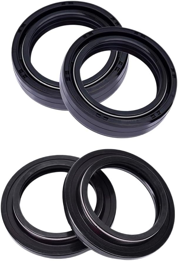 35x47x10.5 Front Fork Suspension Damper Oil Seal 35 47 Dust Cover FOR GUZZI 350 V 35 II serie 1982-92 500 V 50 MONZA 82-86 (Color  2x oil seal 2x