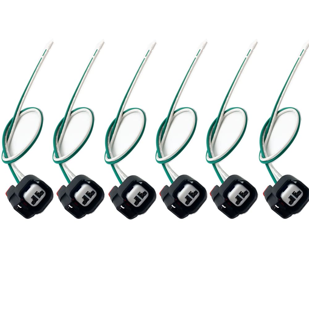 Huayicarbpart – 6 piezas compatibles con Dodge Jeep Wrangler JK TJ inyector de combustible alternador conector ABS cableado reparación arnés enchufe