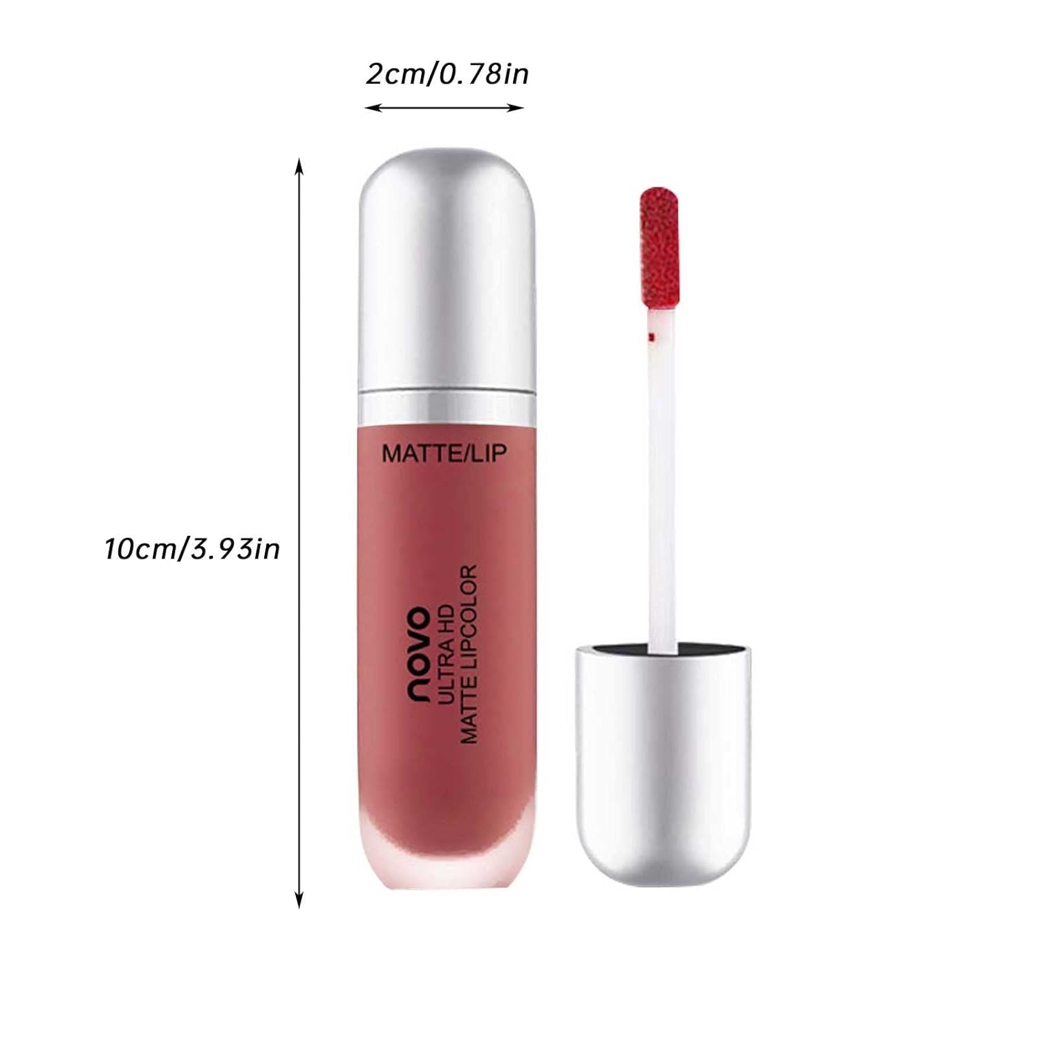 HMDABD Lápiz labial líquido de larga duración, brillo de labios, brillo de labios, juego de maquillaje para mujeres, color rojo oscuro profundo,