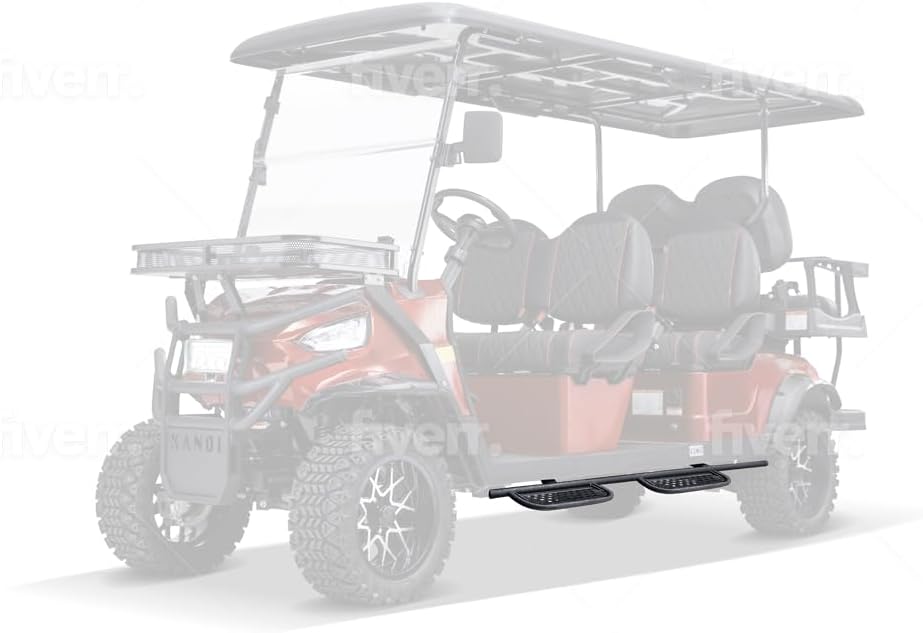 Kandi Juego de estribos para carrito de golf eléctrico para 6 personas, juego de estribos para carritos eléctricos Kandi Kruiser 6P, accesorios para