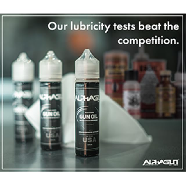 ALPHAGUN – Aceite para armas 75% más suave para un rendimiento máximo, lubricante premium fabricado en Estados Unidos para rifles, pistolas,