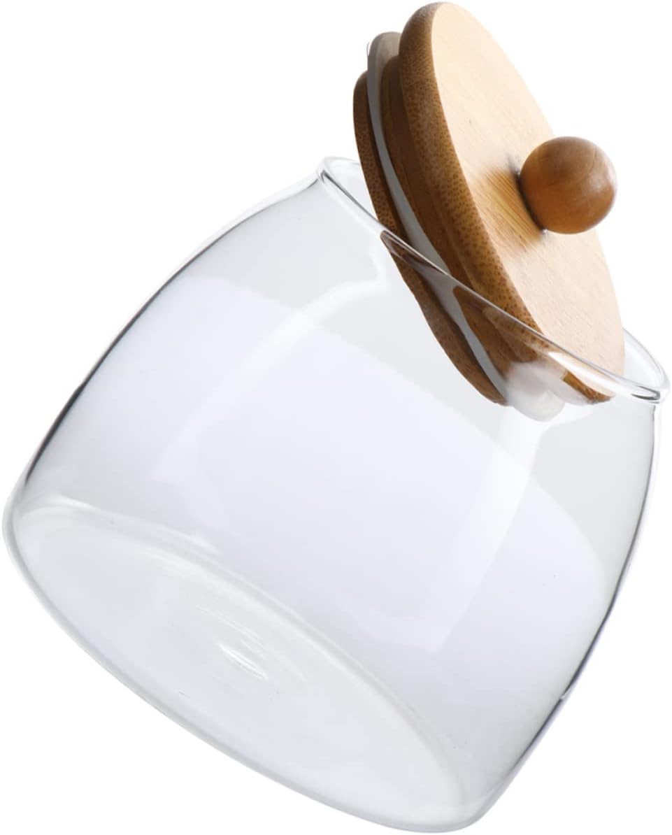 Abaodam Tarro de caramelo de vidrio para alimentos de Fu c k s to Give Tarro de almacenamiento de granos, frutos secos, recipiente de arroz,