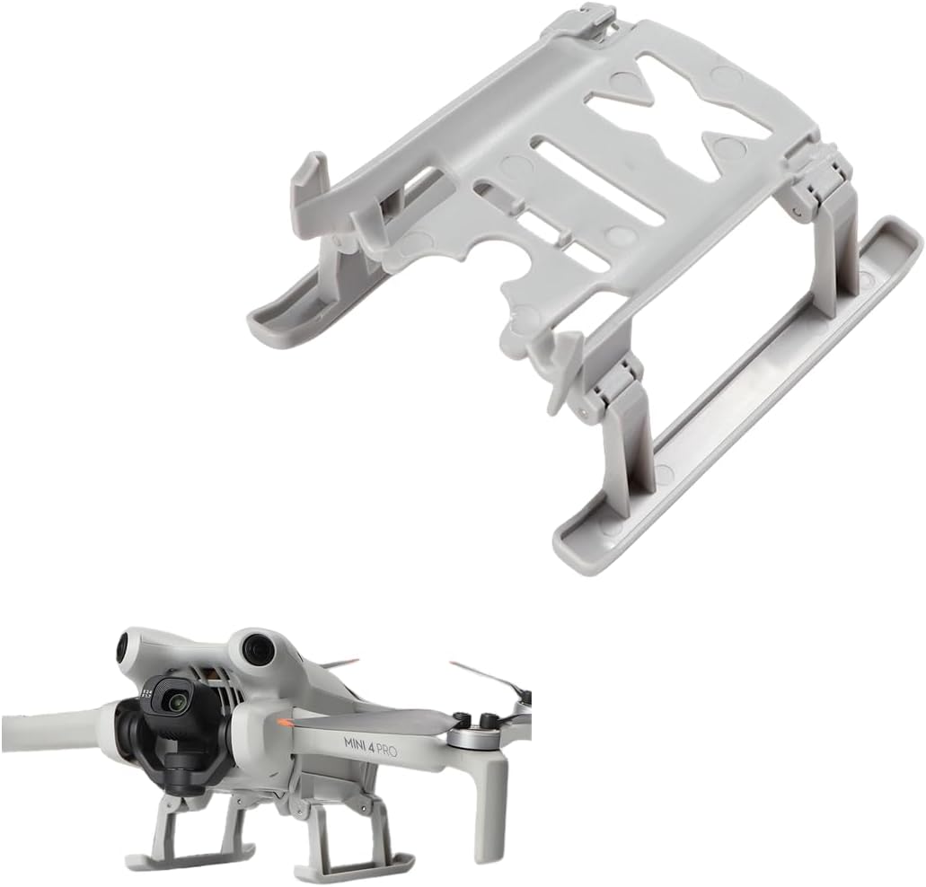 Xmipbs Mini 4 Pro Tren de aterrizaje extendido, pata de araña de aterrizaje plegable compatible con accesorios DJI Mavic Mini 4 Pro