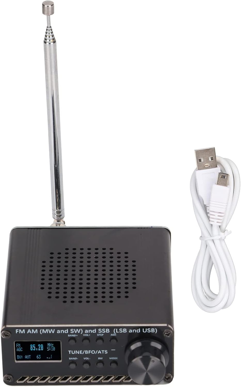 Receptor de radio portátil Escáner de banda completa FM AM (MW SW) SSB (LSB USB) Grabador de mano Si4732, todo en uno receptor de radio escáner y