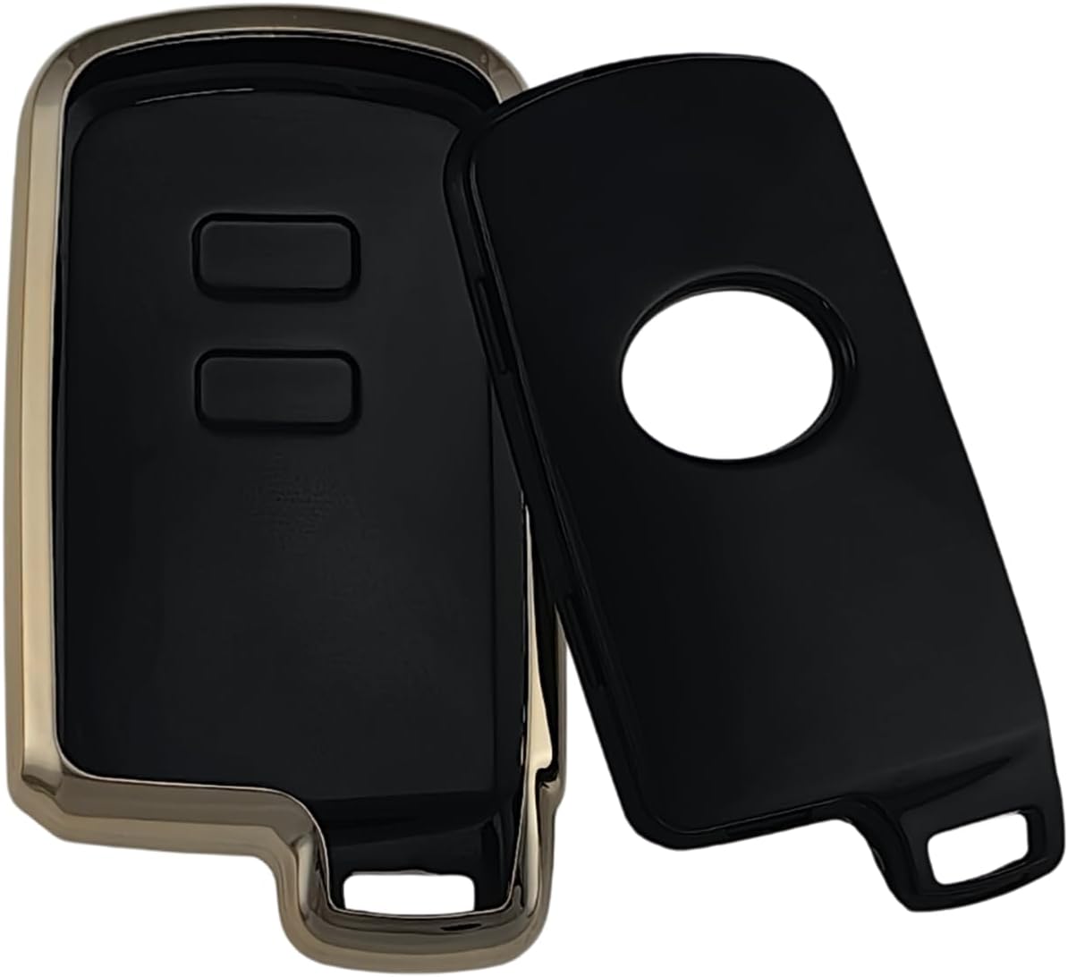 Funda para llavero de TPU compatible con Toyota 4Runner C-HR Highlander Land Cruiser Prius C Prius V RAV4 (3 botones) (negroverde)