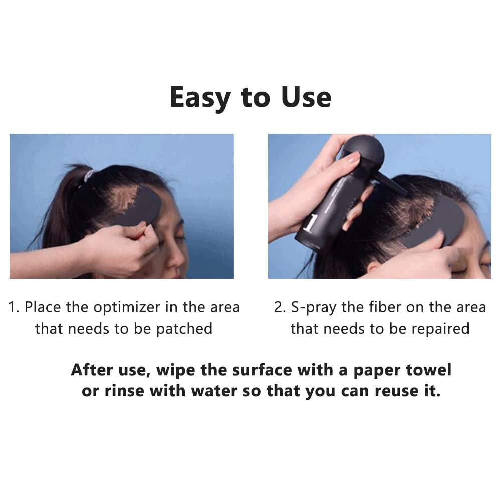 Peine optomizador de línea capilar  Fibras de construcción de cabello fijo potenciador de salón suministros para pérdida y cabello fino, 3 piezas
