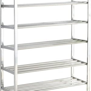 Zapatero de 5 niveles de acero inoxidable para almacenamiento de zapatos, estante de almacenamiento de zapatos adecuado para sala de estar, entrada, Zapatero de 5 niveles de acero inoxidable para almacenamiento de zapatos, estante de almacenamiento de zapatos adecuado para sala de estar, entrada,