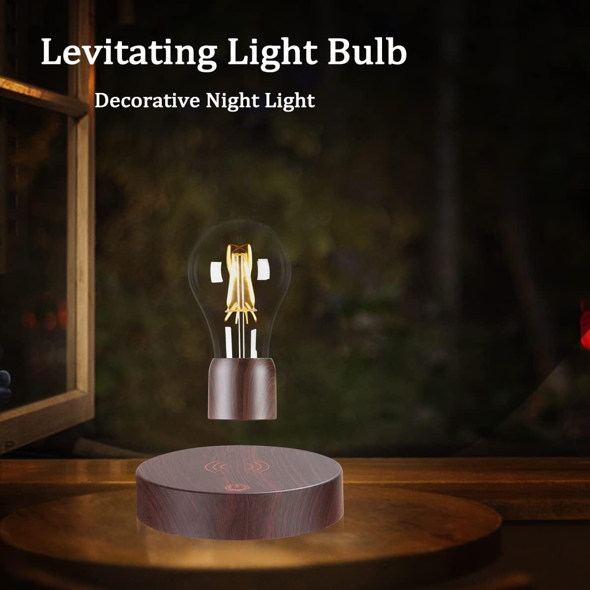 UVEHAS Bombilla de levitación magnética, lámpara LED de levitación magnética con control táctil, bombilla giratoria flotante, luces nocturnas,