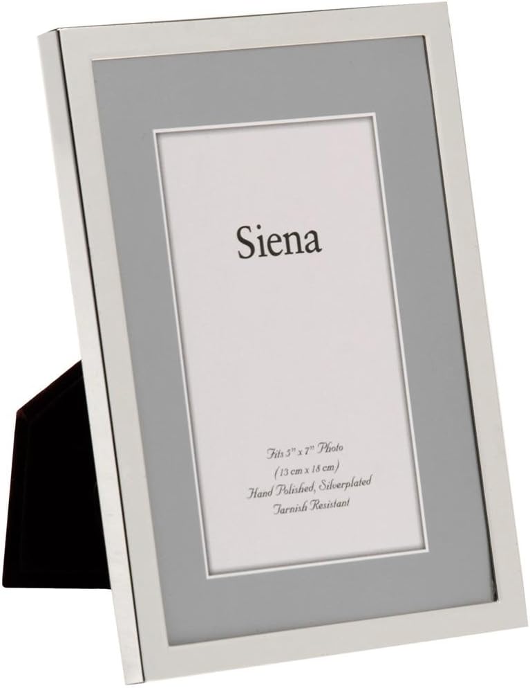 Siena TRIMLINE – Marco plateado de alto pulido, 5×7