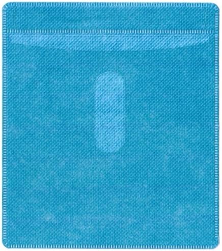 Fundas de plástico de doble cara para CD de alta calidad, funda de plástico para CD para máxima protección y organización (azul) (paquete de 300)