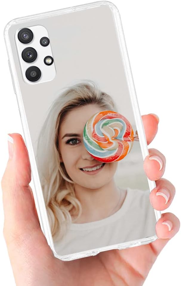 Funda personalizada para Samsung Galaxy A32 5G (6.5 pulgadas), funda personalizada a prueba de golpes con imagen, texto y imagen, diseño de imagen