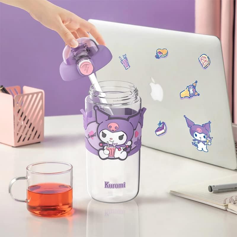 Botella de agua de anime para mujeres y niñas, bonita taza de agua aislada, copa deportiva, escuela, al aire libre, viajes, regalo de cumpleaños,