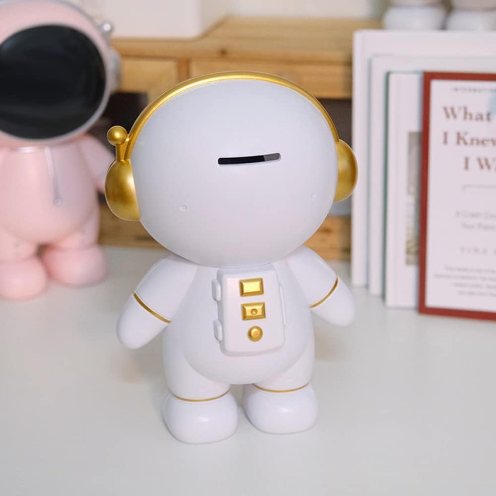Alcancía de astronauta, bonita caja de dinero de astronauta, figura de astronauta, decoración de escritorio, estatua, adorno divertido de astronauta